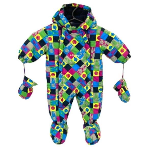 X-Trem Gusti Bright Graphic Robot One-Piece Snow Toaster Suit 9 Months - Picture 1 of 10